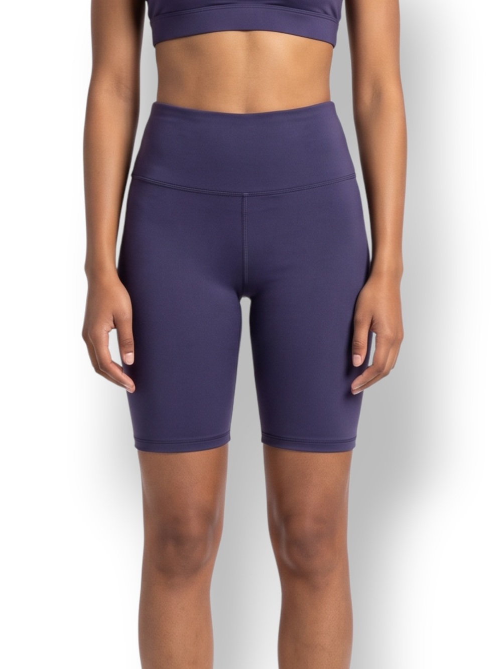 4/$20 Navy Blue High Waisted Cropped Capri Leggings Wide Waistband Small Medium
